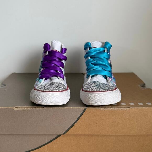 Converse Chuck Taylor Custom Toddler Sneakers - SZ 9 C - Picture 7 of 12